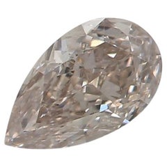 Diamante certificado por el GIA de 0,31 quilates de color marrón rosáceo claro de fantasía y claridad SI1