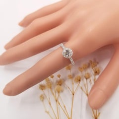 GIA Certified 0.31 Carat GIA Diamond Ring in 18K White Gold