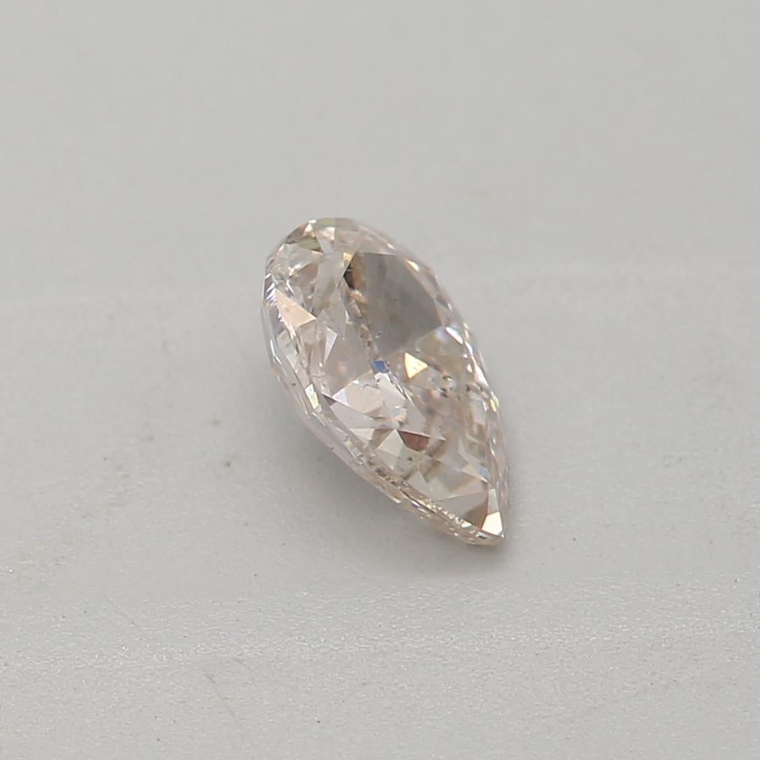 Women's or Men's GIA Certified 0.31 Carat Light Pinkish Brown SI2 Clarity Diamond For Sale