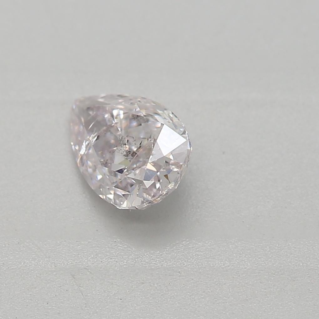 Pear Cut GIA Certified 0.31 Carat Very Light Pink I1 Clarity Diamond For Sale