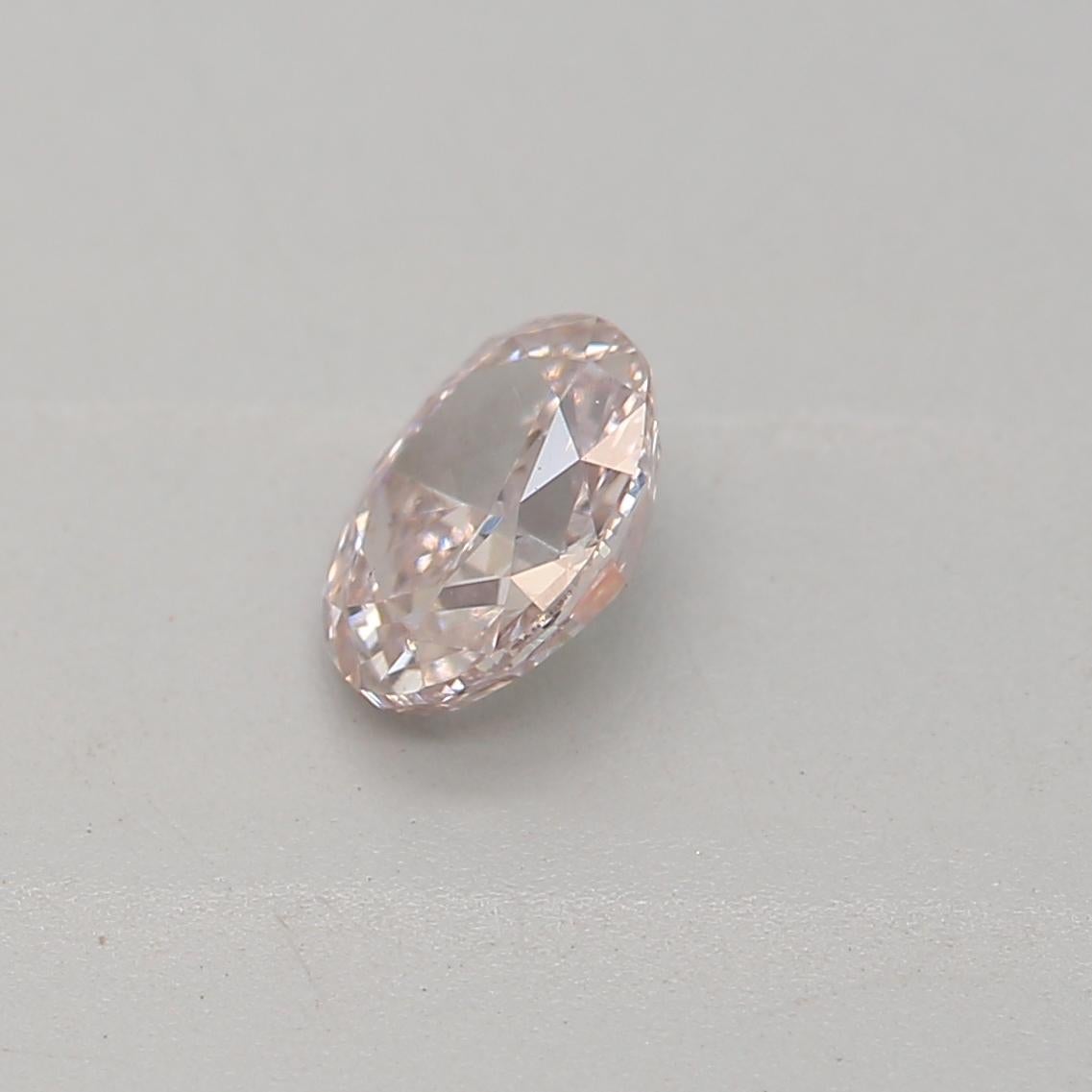 Women's or Men's GIA Certified 0.32 Carat Fancy Brownish Pink SI1 Clarity Diamond For Sale