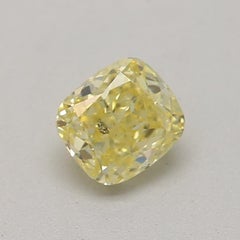 GIA Certified 0.32 Carat Fancy Intense Yellow I1 Clarity Diamond