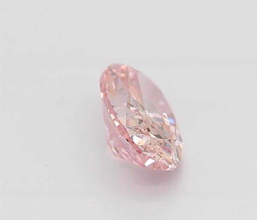 da uomo o donna Diamante certificato GIA da 0,32 carati di colore rosa intenso con purezza I1 in vendita