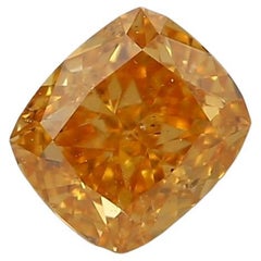 GIA Certified 0.32 Carat Fancy VIvid Yellow Orange SI2 Clarity Diamond