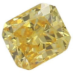 GIA Certified 0.32 Carat Fancy Vivid Yellow SI2 Clarity Diamond