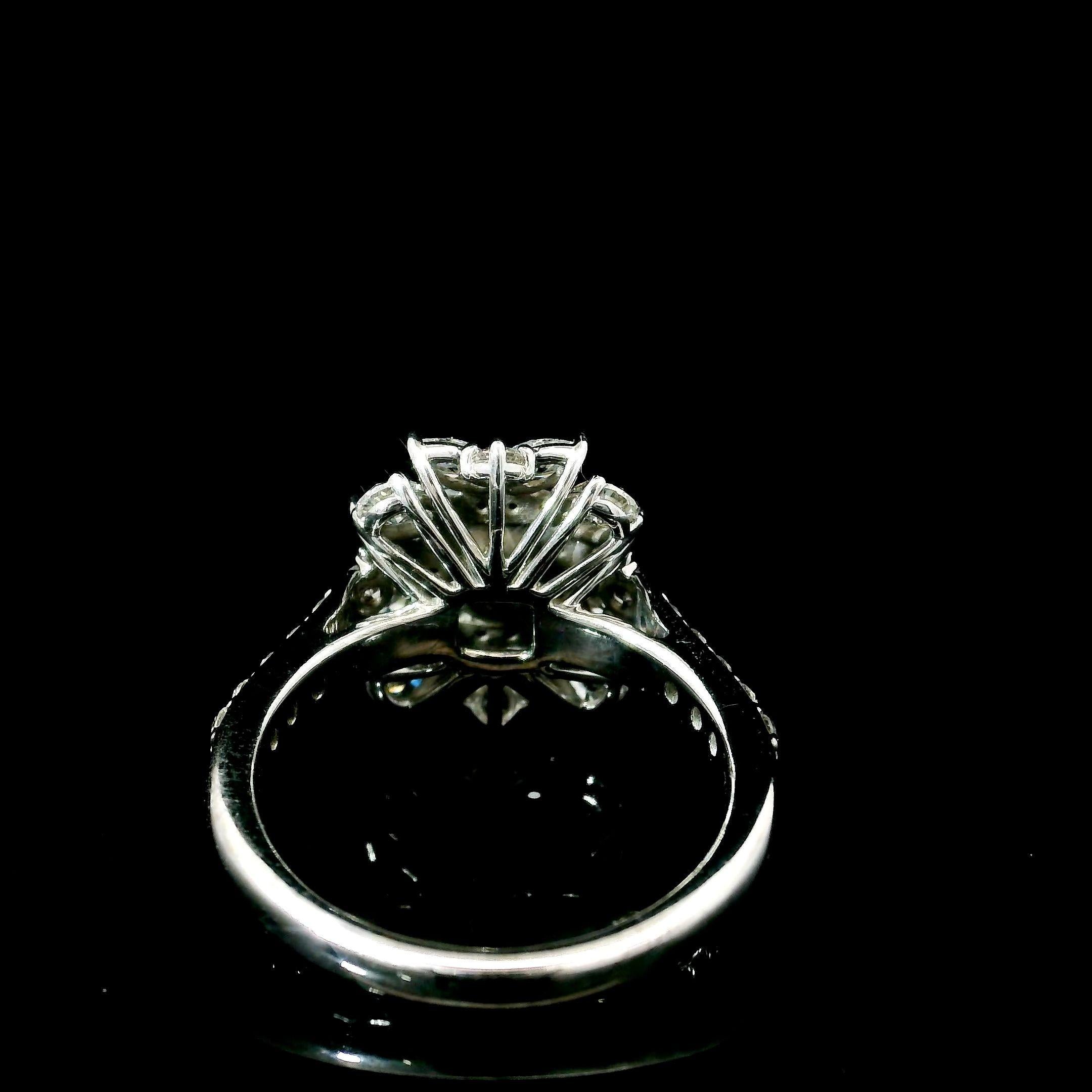 da uomo o donna Anello con diamante certificato GIA da 0,33 carati di colore rosa tenue con purezza I1 in vendita