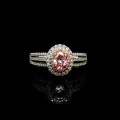 GIA Certified 0.33 Carat Faint Pink VS2 Clarity Diamond Ring