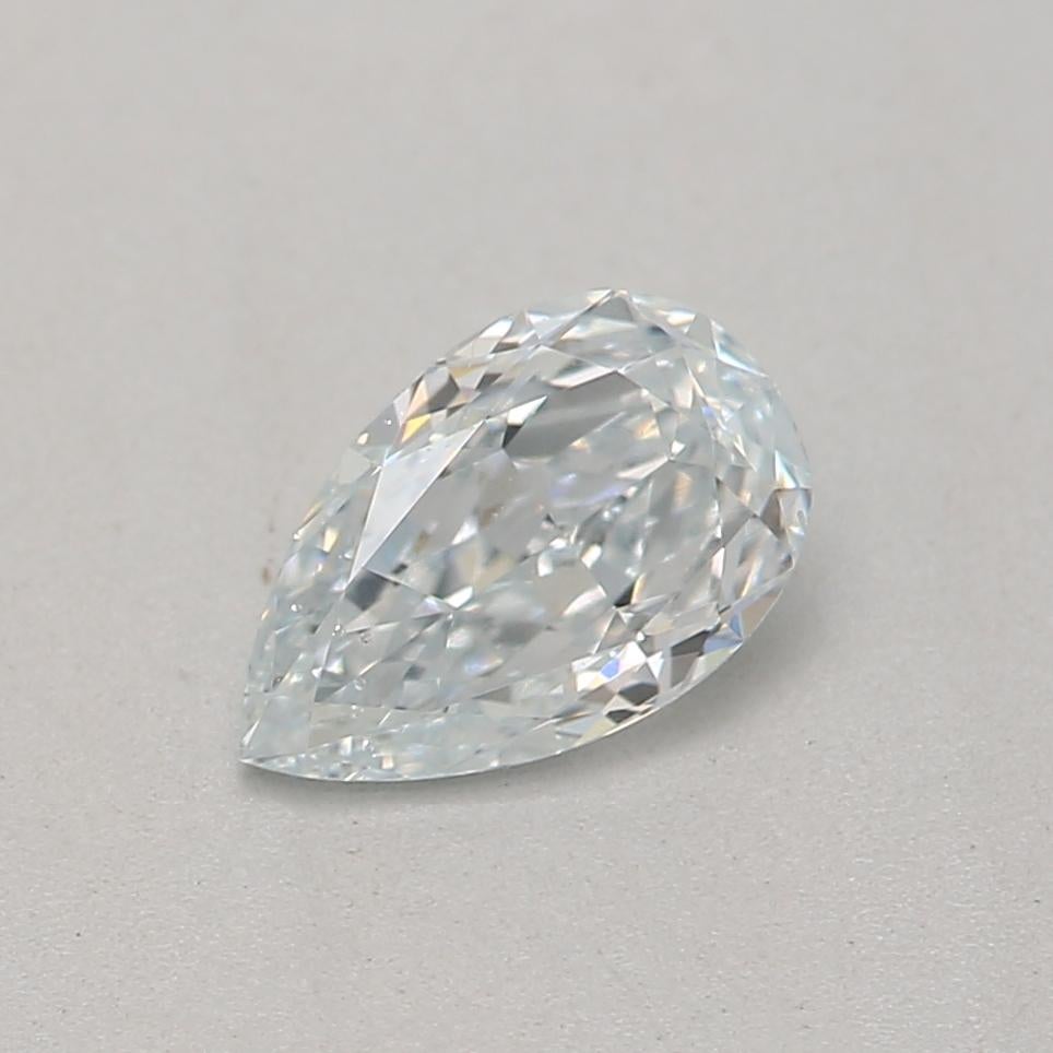 Certificate: GIA 
Report Number: 2387831909
Shape And Cut: Pear
Carat Weight: 0.33 carat
Measurements: 6.11 x 3.88 x 2.03 mm
Color Grade: Light Blue

FEATURES OF THE DIAMOND:

This light blue diamond is a rare and stunning diamond with a soft,
