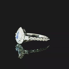 GIA Certified 0.33 Carat Light Blue (Undetermined) SI1 Clarity Diamond Ring