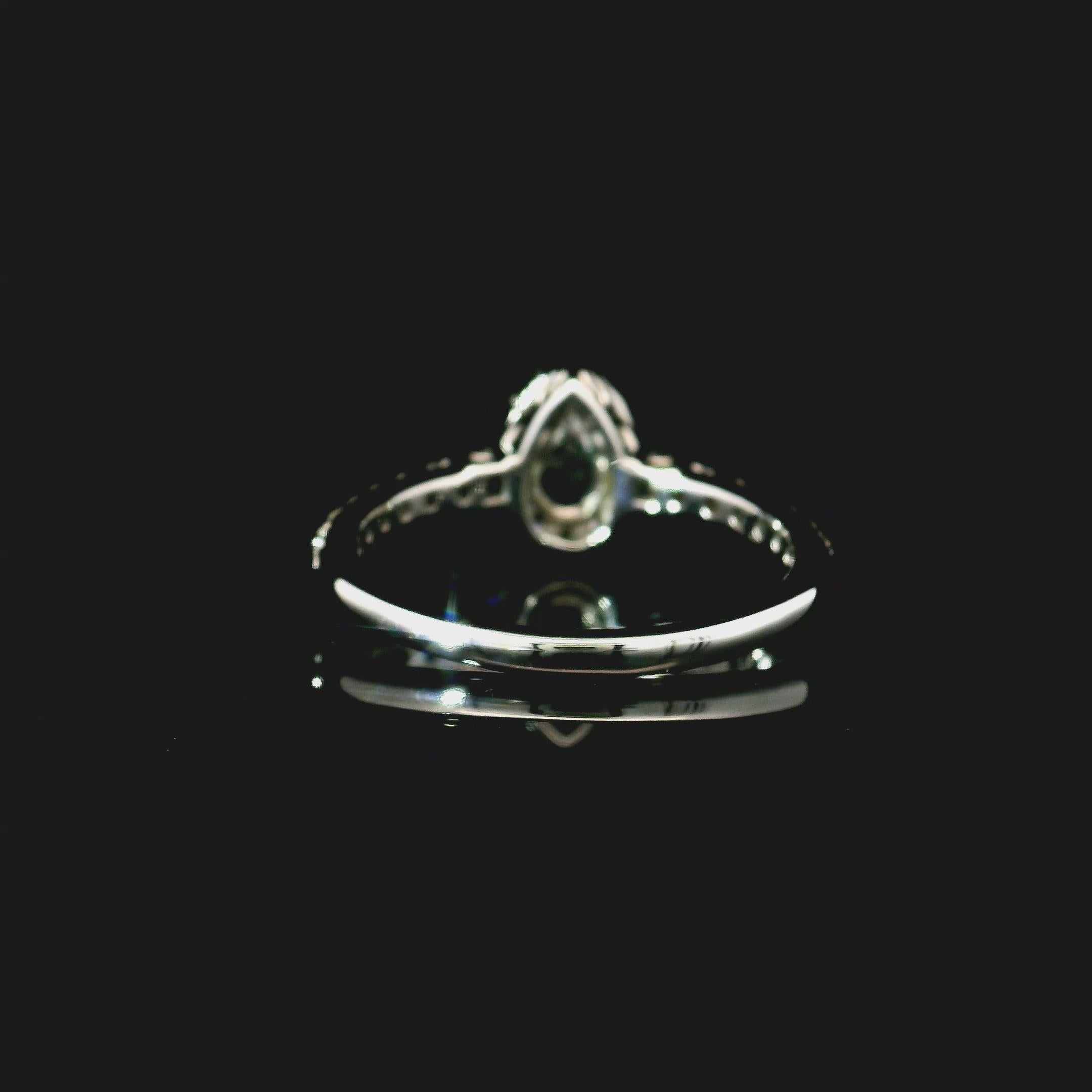 Anello con diamante certificato GIA da 0,33 carati di colore azzurro (indeterminato) con purezza SI1 in vendita 1
