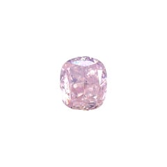 GIA Certified 0.34 Carat Cushion Fancy  Very Light Pink Natural Diamond