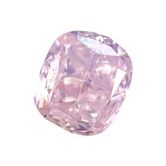 GIA Certified 0.34 Carat Cushion Fancy  Very Light Pink Natural Diamond