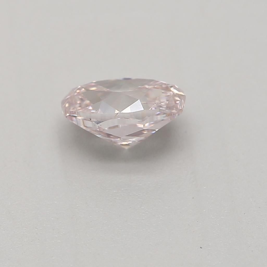 Oval Cut GIA Certified 0.34 Carat Fancy Light Pink SI1 Clarity Diamond For Sale
