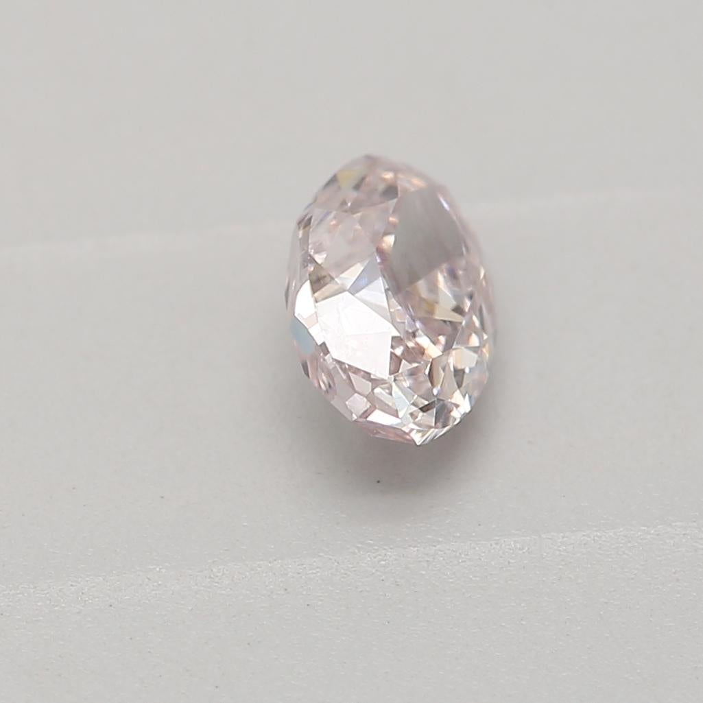 Women's or Men's GIA Certified 0.34 Carat Fancy Light Pink SI1 Clarity Diamond For Sale