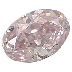 Diamante certificado por el GIA de 0,34 quilates de color rosa claro de fantasía con claridad SI1