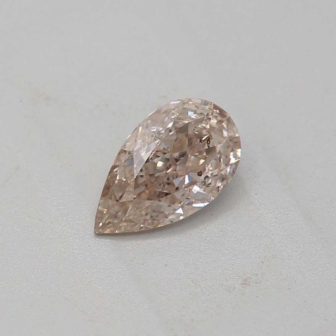 Certificate: GIA 
Report Number: 5433915211
Shape And Cut: Pear
Carat Weight: 0.34 carat
Measurements: 6.20 x 3.67 x 2.27 mm
Color Grade: Fancy Light Pinkish Brown

FEATURES OF THE DIAMOND:

This Fancy Light Pinkish Brown diamond is a captivating