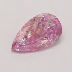 GIA Certified 0.34 Carat Fancy Purplish Pink I2 Clarity Diamond
