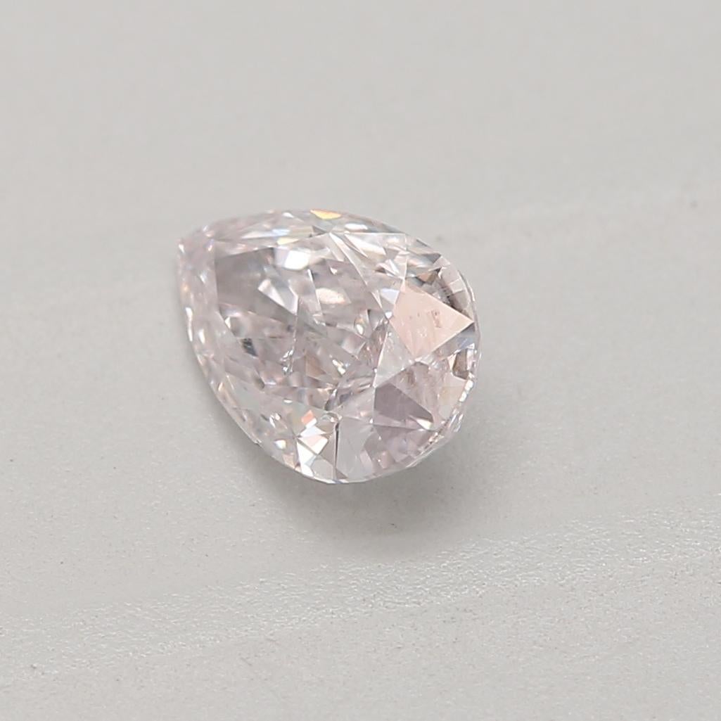 Pear Cut GIA Certified 0.34 Carat Very Light Pink I1 Clarity Diamond For Sale
