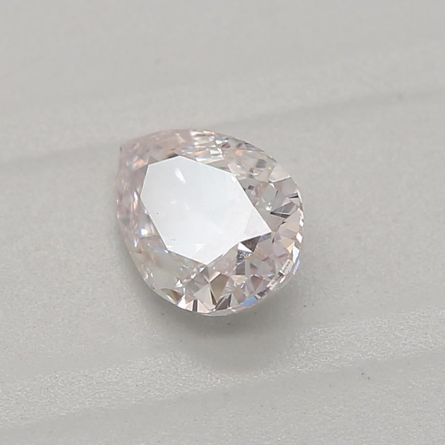 Pear Cut GIA Certified 0.34 Carat Very Light Pink VS1 Clarity Diamond For Sale