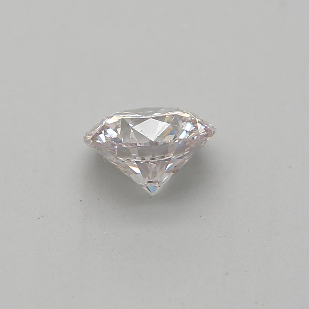 Round Cut GIA Certified 0.35 Carat Faint Pink VVS2 Clarity Diamond For Sale