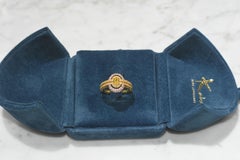 GIA Certified 0.35 Carat Fancy Intense Orange Yellow Diamond Oval Cut Ring