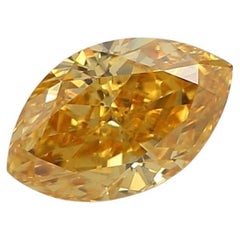 GIA Certified 0.36 Carat Fancy Intense Orangy Yellow VS2 Clarity Diamond