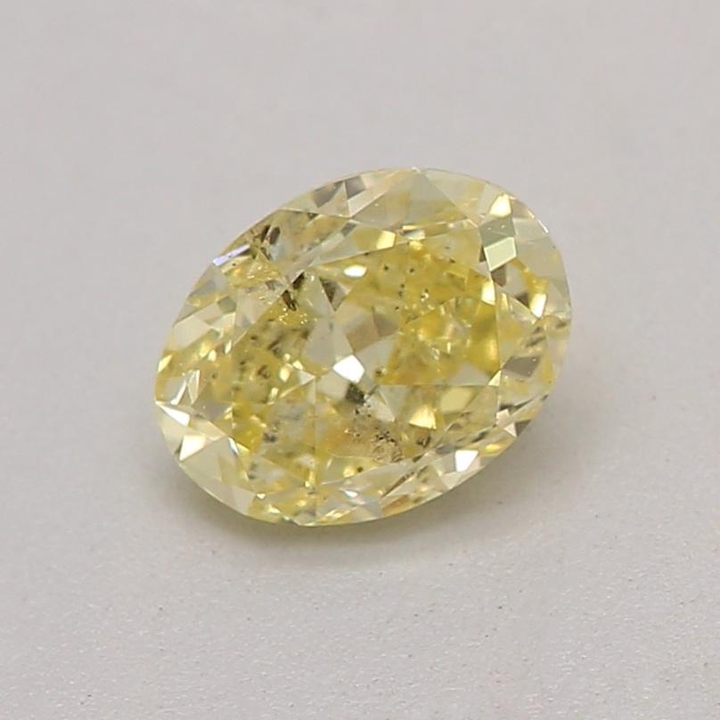 Certificado: GIA 
Número de informe: 5212785484
Forma y corte: Oval
Peso en quilates: 0,36 quilates
Medidas: 5,04 x 3,77 x 2,59 mm
Grado de Color: Amarillo Intenso Fancy 

CARACTERÍSTICAS DEL DIAMANTE:

Este diamante Amarillo Intenso Fantasía es un