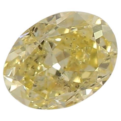 GIA Certified 0.36 Carat Fancy Intense Yellow I2 Clarity Diamond