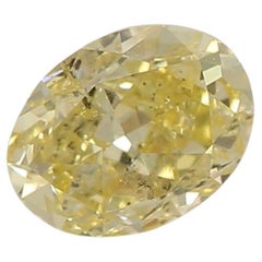 GIA-zertifiziert 0,36 Karat Fancy Intense Gelber I2 Reinheit Diamant