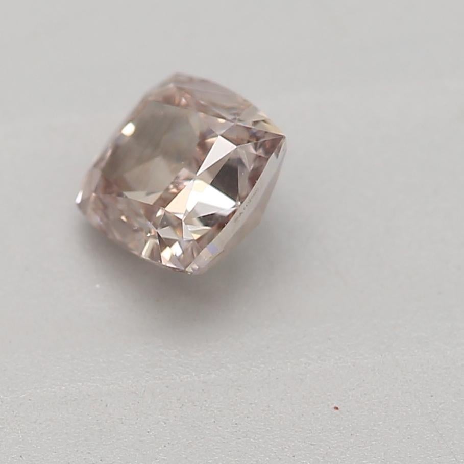 Taglio cuscino GIA Certificato 0,36 Carati Fancy Pink Brown VS1 Clarity Diamond in vendita