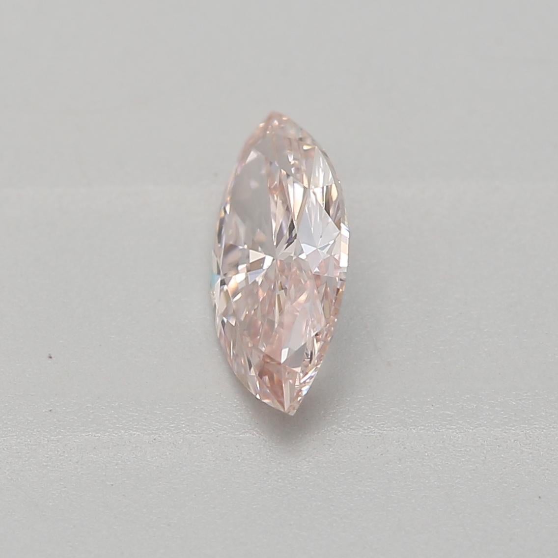 Marquise Cut GIA Certified 0.37 Carat Fancy Light Orangy Yellow VS2 Clarity Diamond For Sale