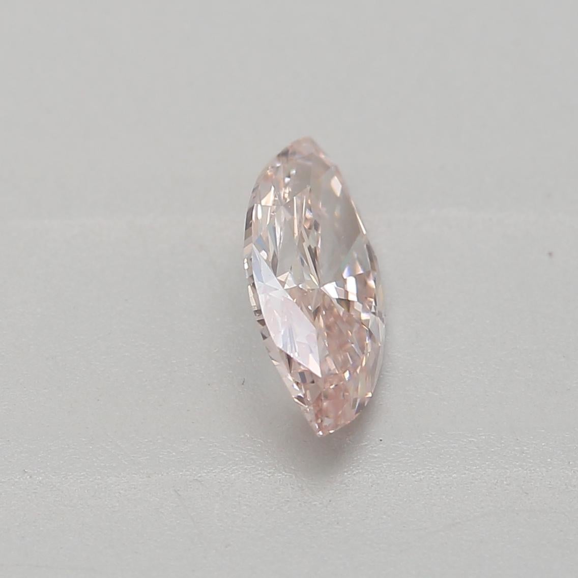 Women's or Men's GIA Certified 0.37 Carat Fancy Light Orangy Yellow VS2 Clarity Diamond For Sale