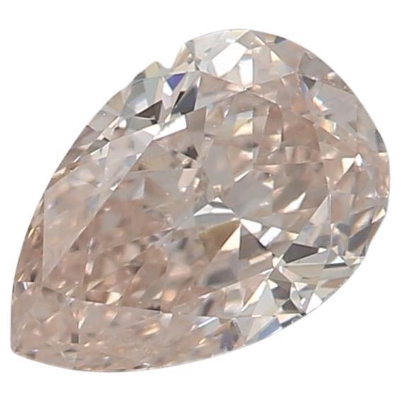 Diamant certifié GIA de 0,37 carat de couleur rose clair Brown, pureté SI2