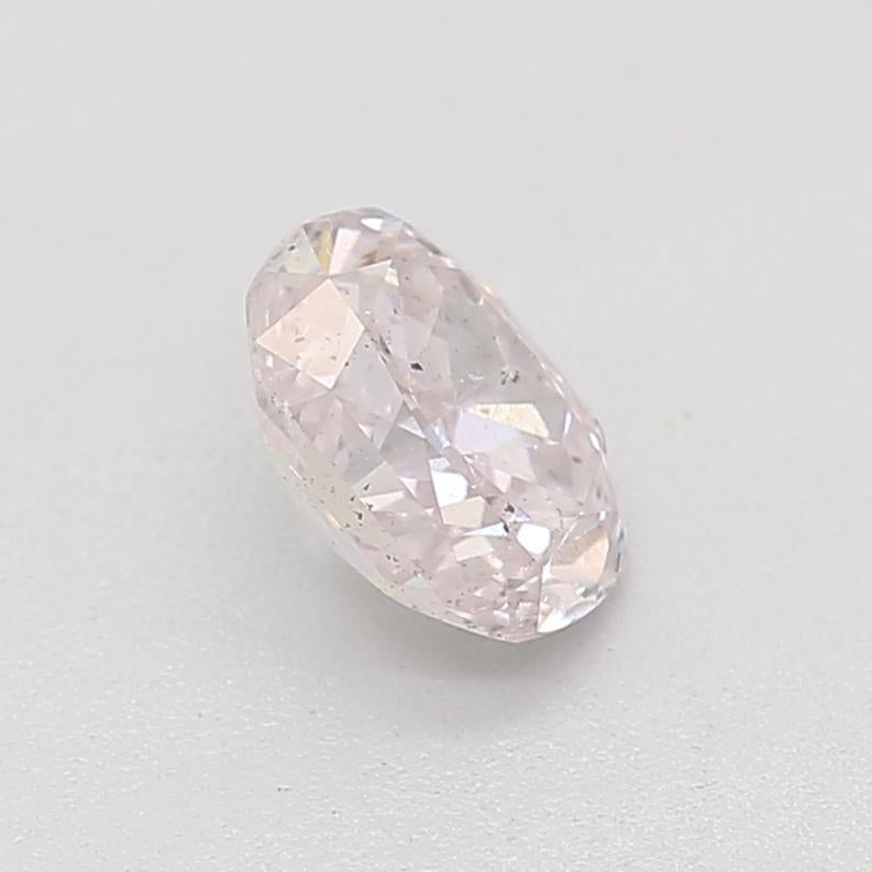 Women's or Men's GIA Certified 0.37 Carat Fancy Light Purplish Pink SI2 Clarity Diamond For Sale