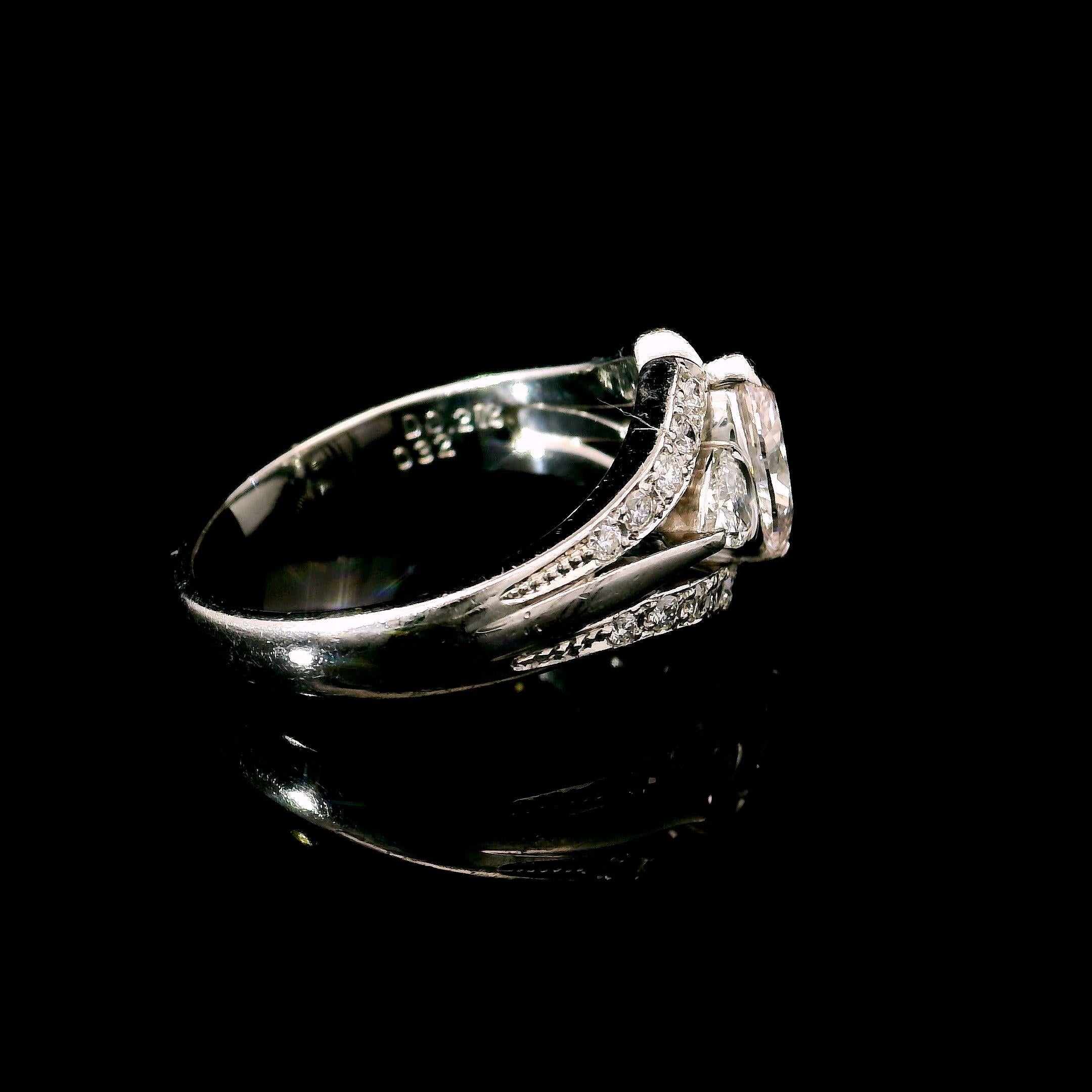 0.377 Carat Fancy Pink SI1 Clarity Diamond Ring For Sale 1