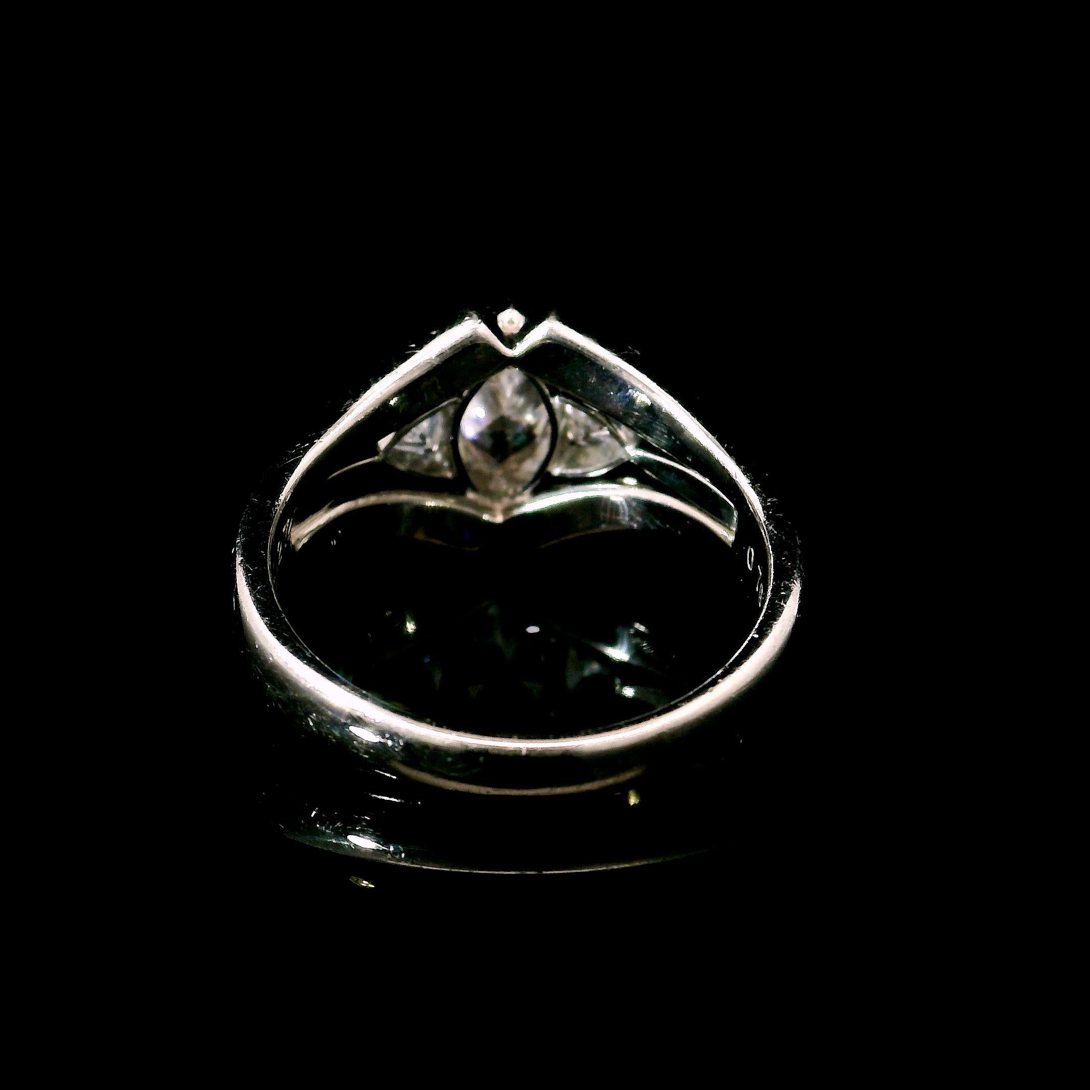 0.377 Carat Fancy Pink SI1 Clarity Diamond Ring For Sale 2