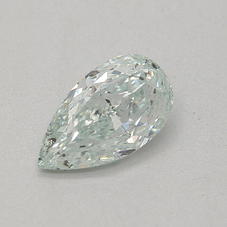 Certificate: GIA 
Report Number: 1375143395
Shape And Cut: Pear
Carat Weight: 0.38 carat
Measurements: 6.52 x 3.74 x 2.22 mm
Color Grade: Fancy Light Bluish Green

FEATURES OF THE DIAMOND:

This fancy light bluish green diamond is a rare and unique