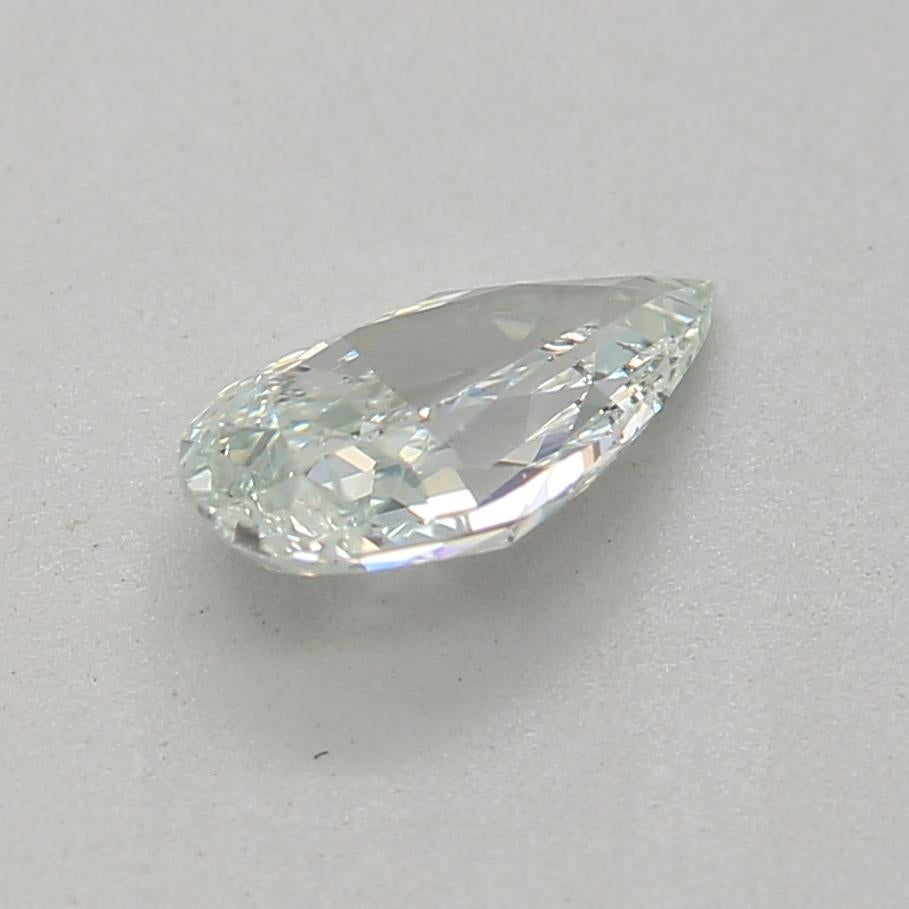GIA Certified 0.38 Carat Fancy Light Bluish Green SI2 Clarity Diamond In New Condition For Sale In บางรัก, TH