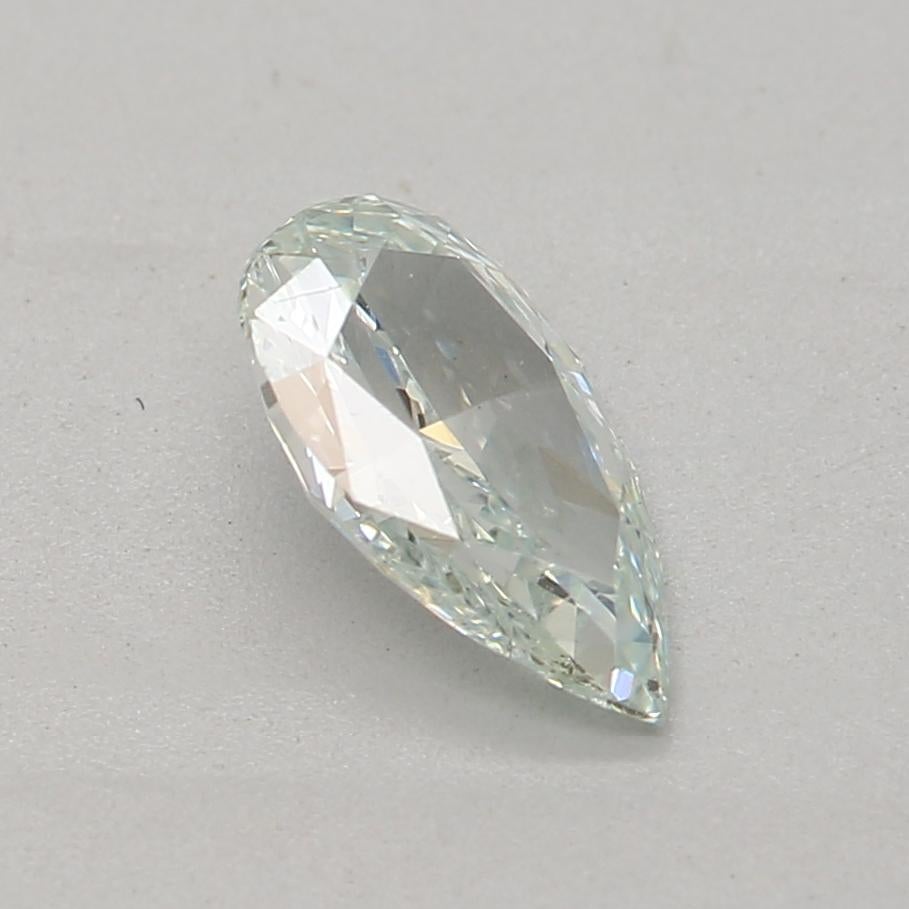 Women's or Men's GIA Certified 0.38 Carat Fancy Light Bluish Green SI2 Clarity Diamond For Sale