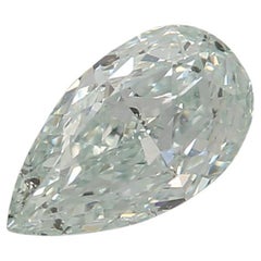 GIA-zertifiziert 0,38 Karat Fancy Hellblau Grün SI2 Reinheit Diamant