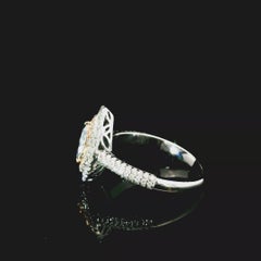 GIA Certified 0.39 Carat Very Light Blue VS1 Clarity Diamond Ring