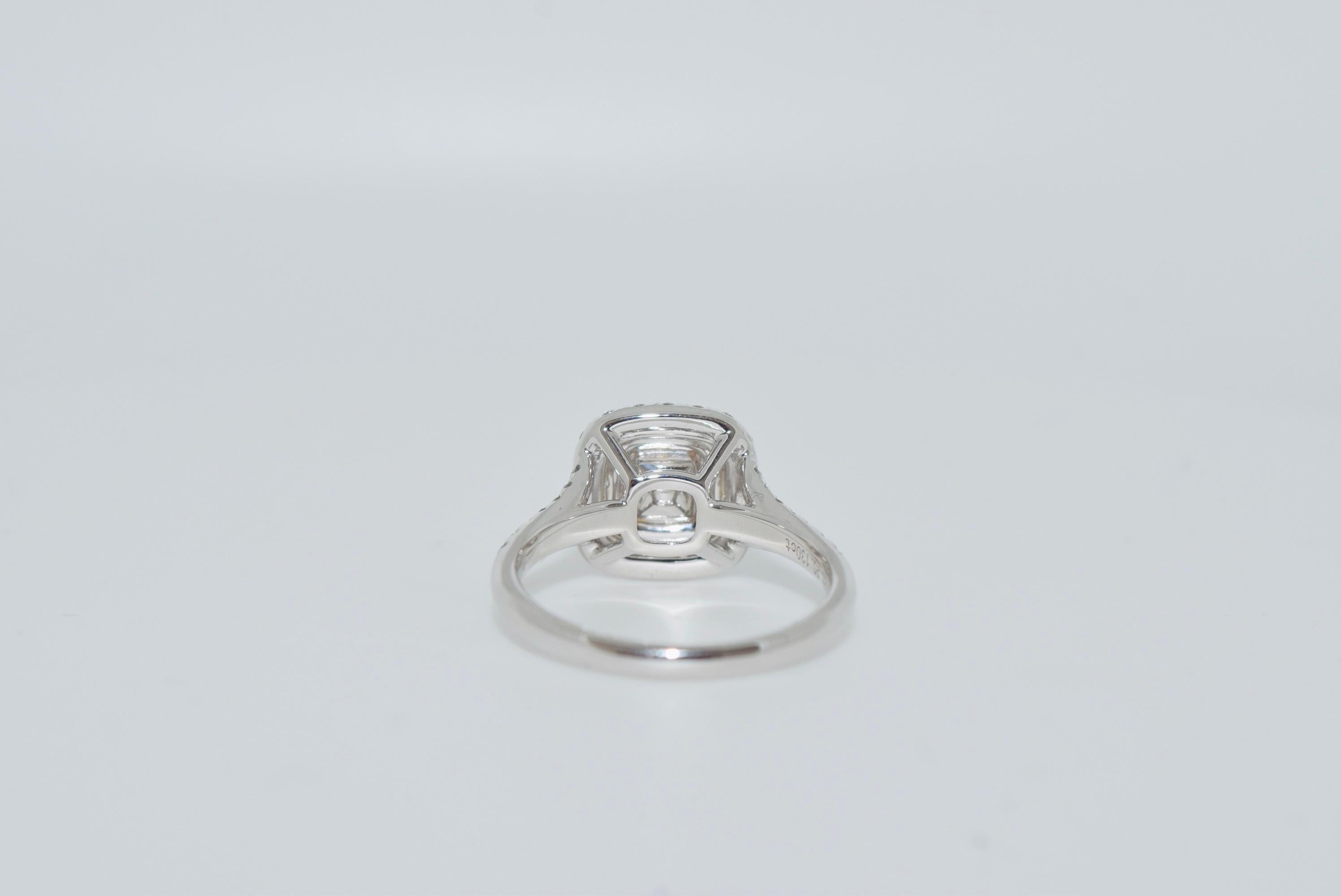 GIA Certified 0,40 Karat Faint Pink SI1 Clarity Diamantring im Angebot 8
