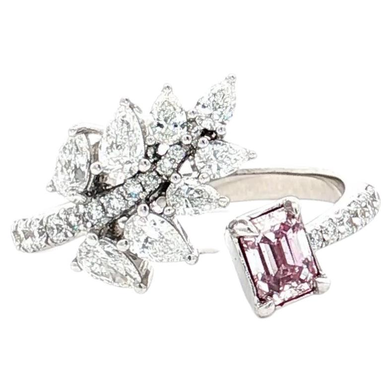 GIA Certified 0.40 Carat Faint Pink SI2 Clarity Diamond Ring