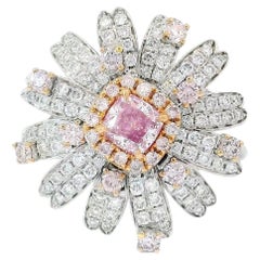 GIA Certified 0.40 Carat Faint Pink VS1 Clarity Diamond Ring