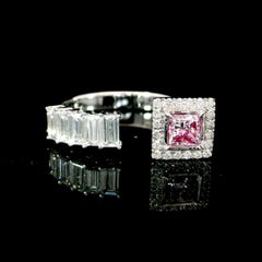 GIA Certified 0.40 Carat Faint Pinkish Brown SI1 Clarity Diamond Ring