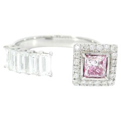GIA Certified 0.40 Carat Faint Pinkish Brown SI1 Clarity Diamond Ring