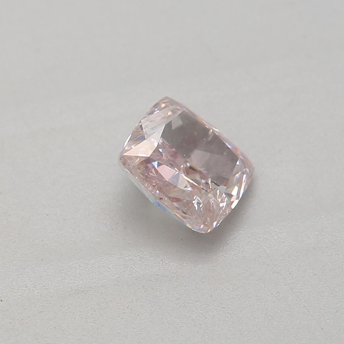 Women's or Men's GIA Certified 0.40 Carat Fancy Light Pink SI Clarity Diamond For Sale