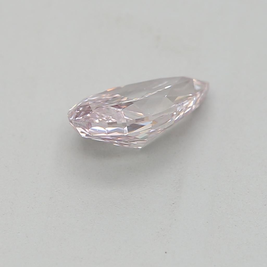 Pear Cut GIA Certified 0.40 Carat Fancy Purplish Pink VS2 Clarity Diamond