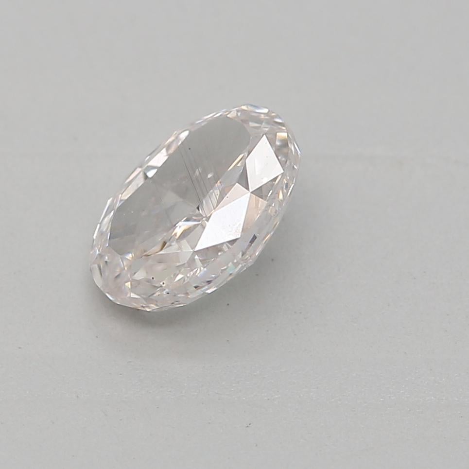 Women's or Men's GIA Certified 0.40 Carat Very Light Pink SI2 Clarity Diamond For Sale