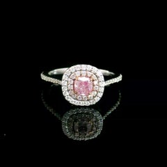 GIA zertifiziert 0,41 Karat Fancy bräunlich rosa I1 Reinheit Diamantring